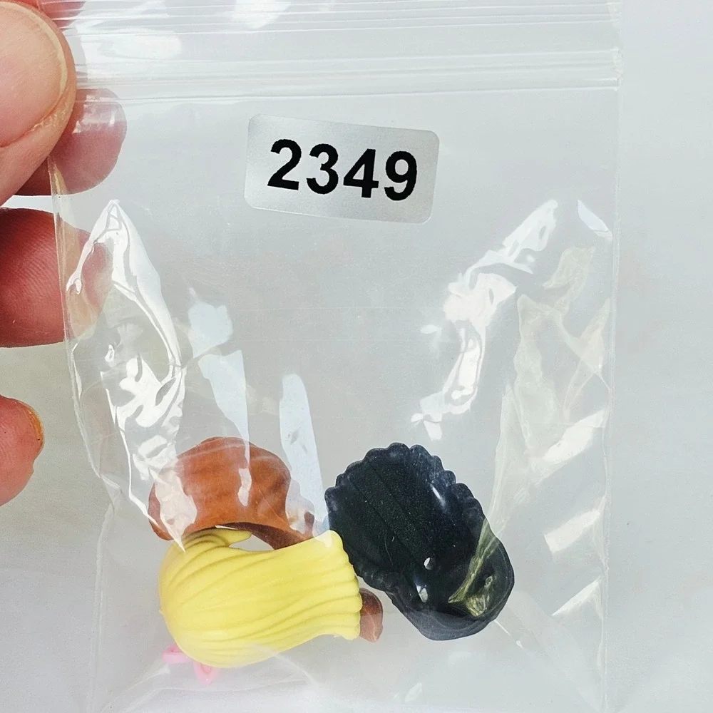 LEGO Friends Mini-doll Hair Pieces Lot Ginger Braid Blonde Flower Black 2349